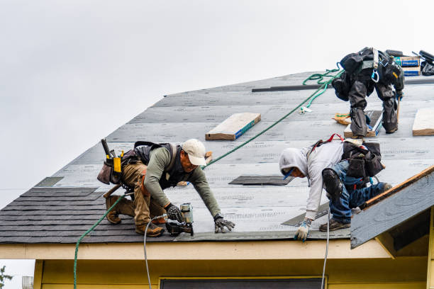 Professional Gutter Installation technician working in Newport Beach, CA